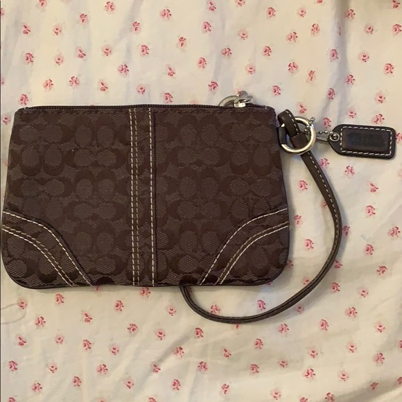 Coach Handbags - Coach Brown Wristlet Gently Used